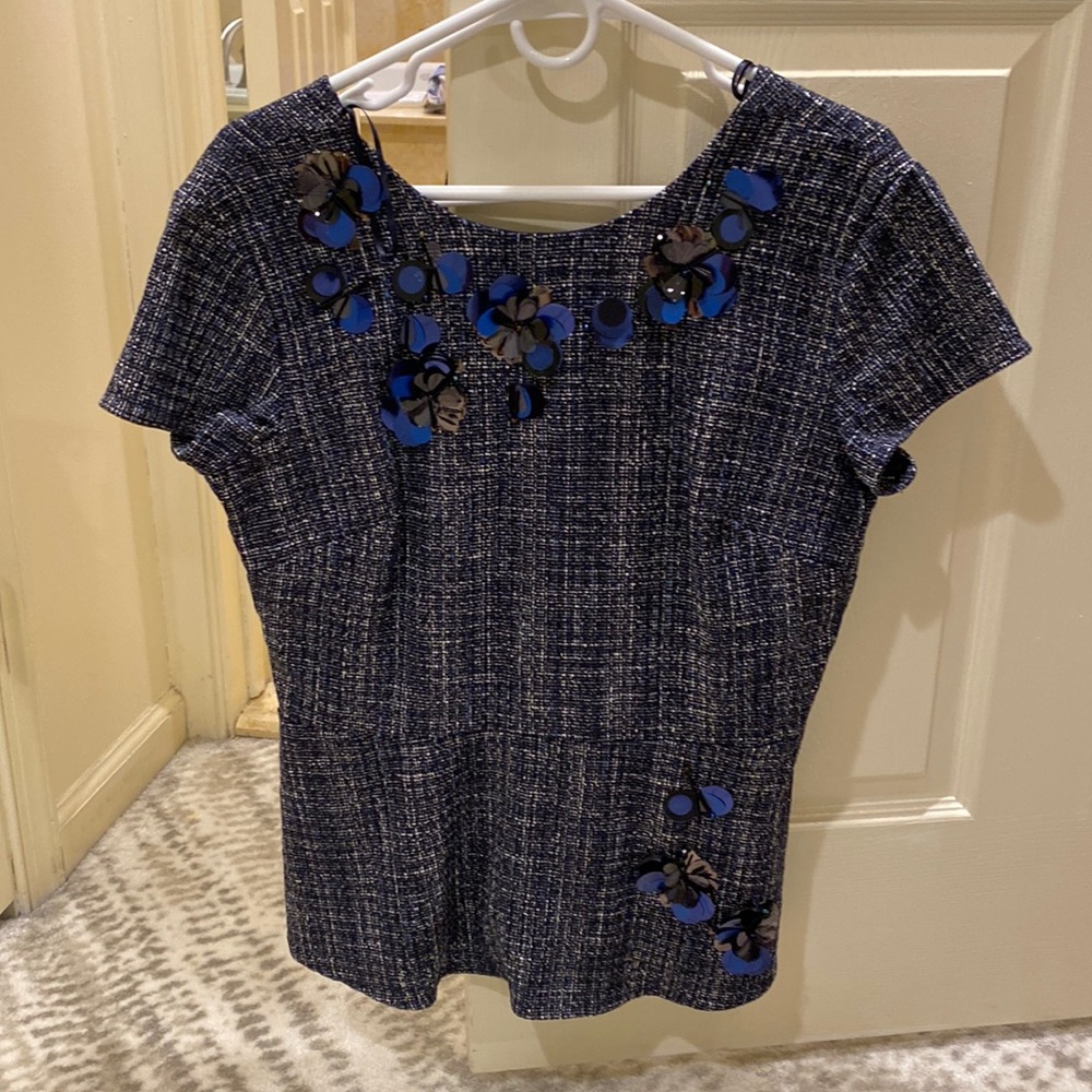 Banana Republic Tweet and Sequins top